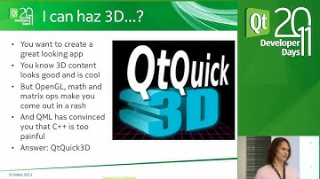 Qt DevDays 2011, 3D programming using Qt Quick on N9, Part1: Sarah Smith