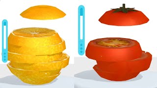 Stack up!🍅🍐🍏 Slicing Gameplay! very satisfying and relaxing ASMR games!#stackup screenshot 4