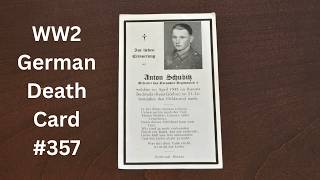WW2 German Death Card #357