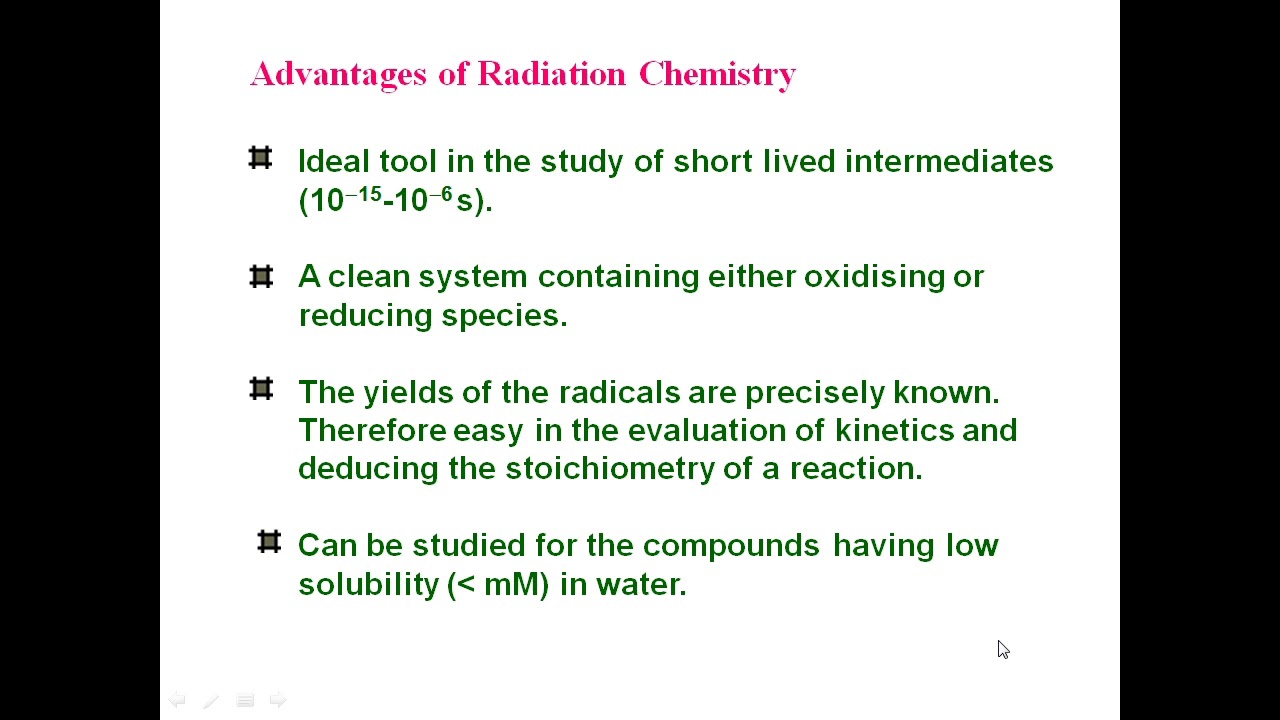Radiation Chemistry intro YouTube