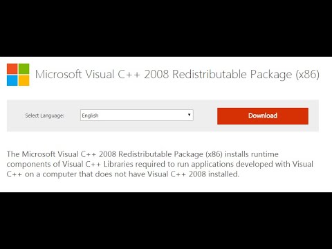 Microsoft Visual C 08 Redistributable Package X86 Youtube