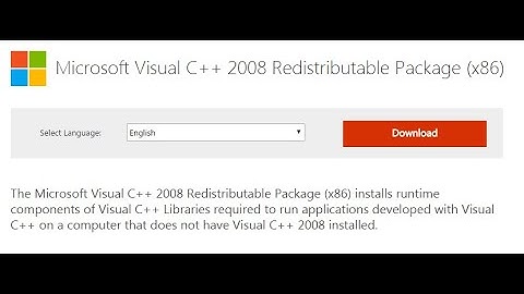 Microsoft Visual C++ 2008 Redistributable Package (x86)