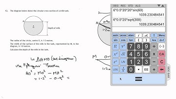 Q12 Paper 2 SQA 2015 National 5 Mathematics Exam.