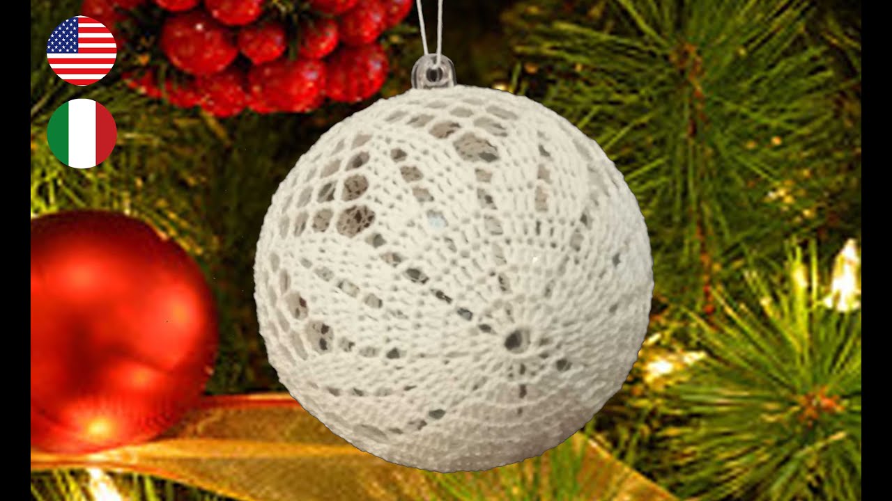 Ажурная новогодняя игрушка-цветок крючком. 2 (8 cm)