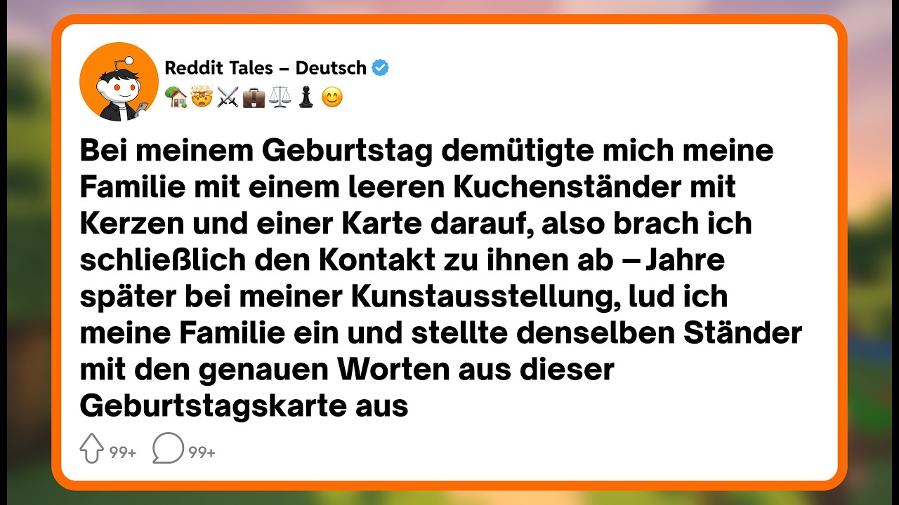 An meinem 26. Geburtstag standen meine gesamte Familie und ein leerer Kuchenständer mit brennenden Kerzen vor mir. Meine Mutter hatte vergessen, einen Kuchen zu backen – oder sie hatte es nicht...