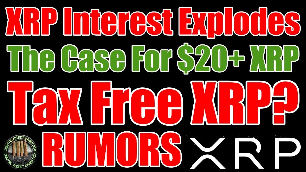 XRP Tax Free Rumor , Ripple CEO On 
