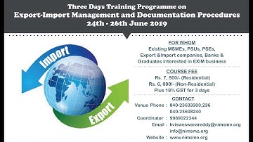 Export Import Management | Documentation Procedures #nimsme #exportimport