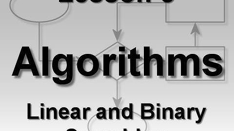 Algorithms Lesson 5: Linear and Binary Searching
