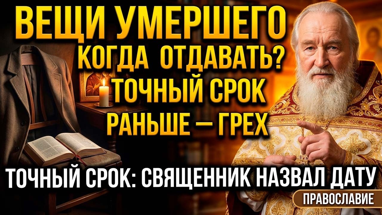 КУДА ДЕТЬ ВЕЩИ УМЕРШЕГО И КОГДА? Священник назвал точный срок — раньше нельзя!