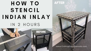How To Stencil Bone Indian Inlay Furniture In 2 Hours!