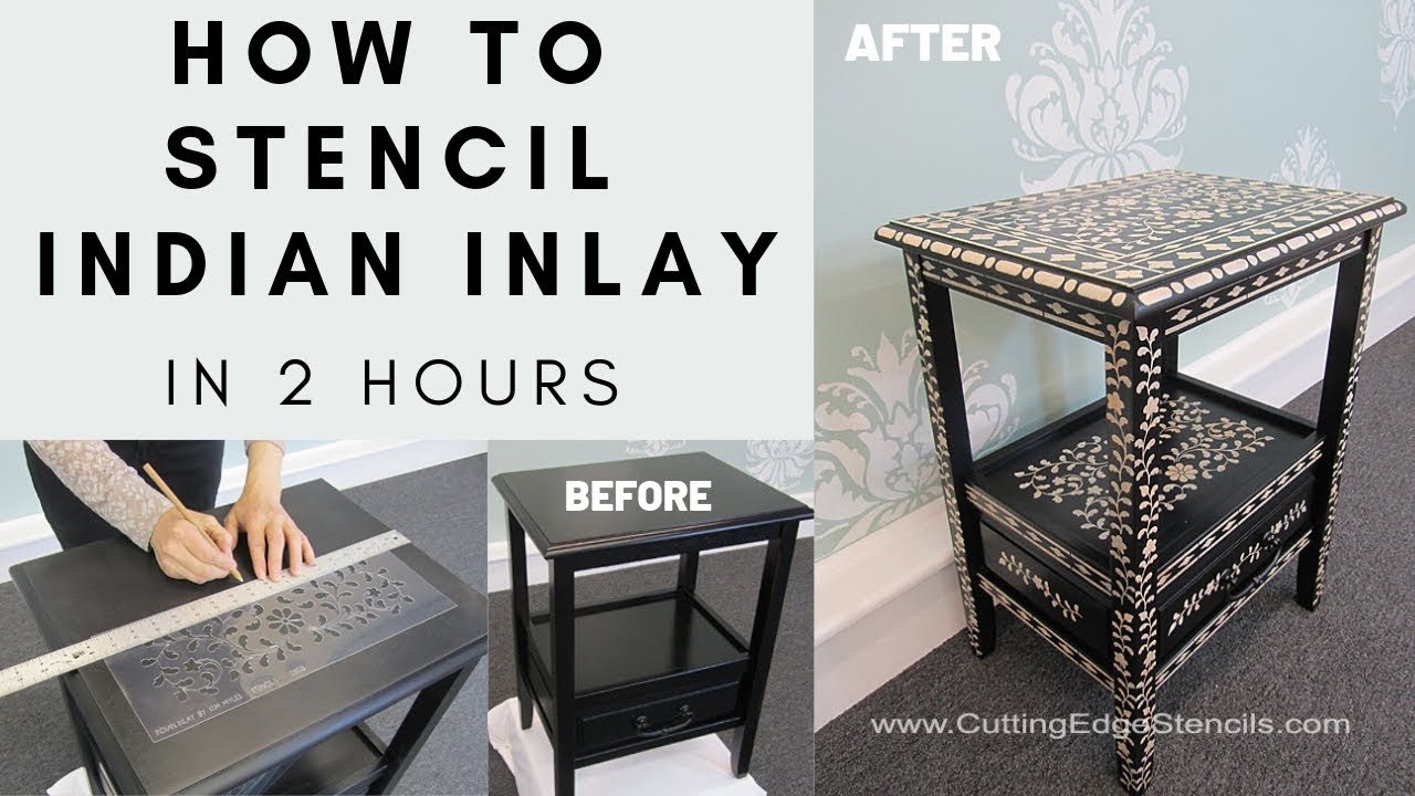 How to Antique Wood Furniture with Stencils & Annie Sloan Dark Wax the DIY  Easy Way 