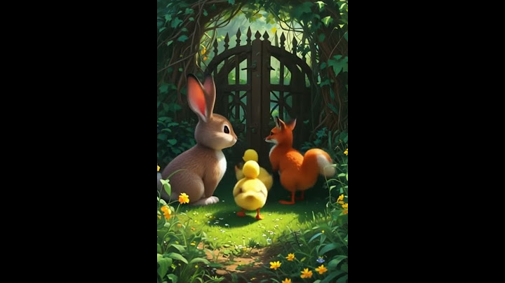 “The Secret Garden Gate: Rabbit, Fox & Ducklings’ Hidden Paradise”#shorts