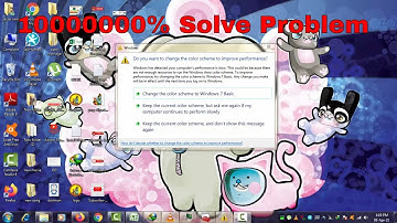 do yo want to change the color scheme to improve performance | 100% solve | fix windows 7 color