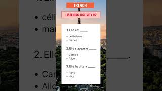 French - Listening Activity #2 #learnfrench #learningfrench #frenchlistening #frenchgrammar