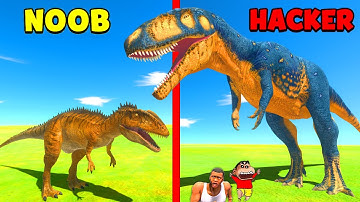 Upgrading NOOB Dinosaur into GIGANTIC DINOSAUR in Animal Revolt Battle Simulator | CHOP FRANKLIN