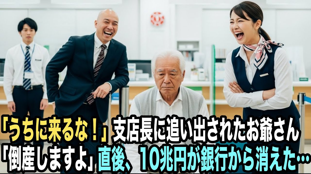 「手間だから来るな！他へ行け！」と支店長から強制的に追い出された老人。「倒産させます」直後、10兆円の預金が銀行から消え失せた…