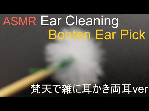 【ASMR】梵天で雑に耳かき 両耳ver/Bonten Ear Pick/Ear Cleaning/귀이개
