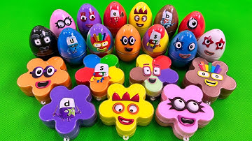 Digging up Numberblocks Dinosaur Egg CLAY Coloring! Mixing Rainbow CLAY Bag, Satisfying Video ASMR