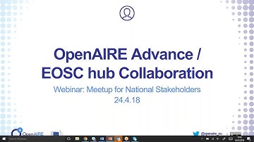 EOSC hub and OpenAIREcAdvance webinar, national nodes meetup