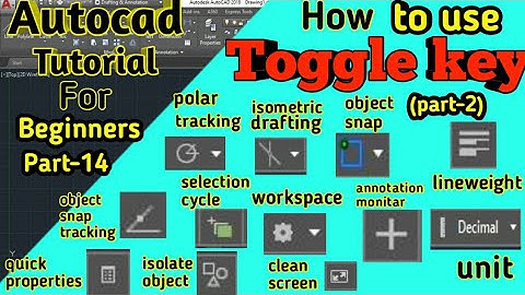 toggle button in autocad |  autocad toggle button | autocad toggle key | toggle button part-2