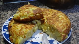 TORTILLA DE PAPA CASERA un Clásico rápido de preparar en casa  (receta facil) #recetasfaciles