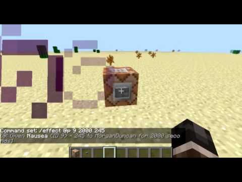 Minecraft How To Make A Nausea Effect With Command Block Youtube