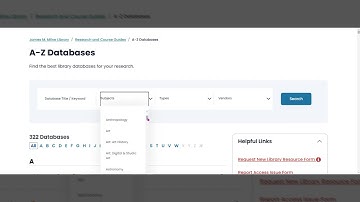 New A Z Databases List Look & Feel 2025