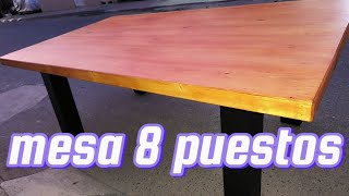 Como hacer una mesa de 8 puesto (fácil de hacer) by ARTE RÚSTICO DH 1,923 views 2 months ago 5 minutes, 39 seconds