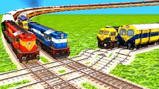 HIGHEST SPEED TRAINS PASSING AT FLYING RAILWAY TRACKS & HIGH RISKY RAILWAY TRACKS|Train Simulator|