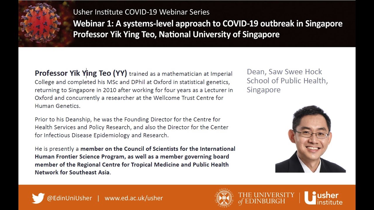 UI COVID-19 webinar: 1. A systems-level approach to COVID-19 outbreak in Singapore