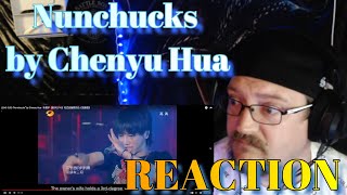 First Time Reacting To Eng Sub Nunchucks By Chenyu Hua 华晨宇歌手2018花式改编周杰伦双截棍 Reaction