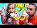 MAKING FOOD OUT OF SLIME! HOW TO MAKE SLIME FOOD VS REAL FOOD DIY CHALLENGE