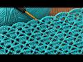 Beautiful Crochet Shell Mesh 🧶 Easy Lace Stitch Tutorial