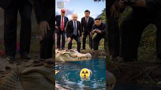 Trump's Toy Jet Makes Crocodile FURIOUS! 😂 Putin, Xi & Kim Laughing | AI Parody