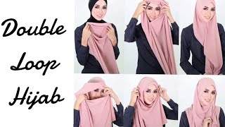 #scarf Very Easy Double Loop Hijab | Hijab Cutting And Stitching | Instant Hijab | Heena's passion