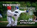 КБИ КАСКАД летний лагерь Тхэквондо аттестация часть 3