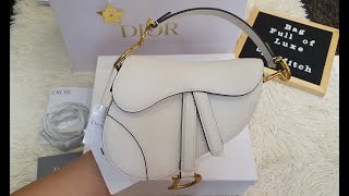 LET'S SEE WHAT FITS INSIDE THE DIOR SADDLE BAG! 🤍✨ LV Small