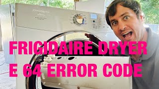 How to fix a Frigidaire affinity dryer E64 error code. Quick disassembly and element swap 134792700