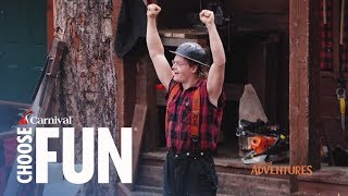 The Great Alaskan Lumberjack Show (Audio Description) | Carnival Adventures | Carnival Cruise Line