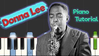 Video thumbnail of "Charlie Parker - Donna Lee - Jazz Piano Tutorial"