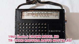 1965 Üretimi CROWN Radyoda TRT ÇUKUROVA RADYOSU Gecenin İçinden Müziği ve Kapanış Sunusu Resimi