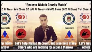 Please join for Recover Rishab Charity Match