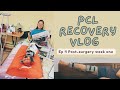 PCL knee recovery vlog #4 | Post-surgery week 1😴💊