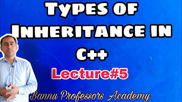 Types of Inheritance in C++||Single Multiple Multilevel Hybrid Hirarchical Inheritance Lecture 5