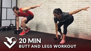 20 Min Butt and Legs Workout for Women & Men - Home Leg, Glutes, Butt and Thigh Workout w/ Dumbbells screenshot 3