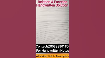 Relation function Handwritten ncert solution Notes pdf class 12th maths Handmade Notes Chapter-1 pdf