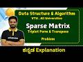 sparse matrix |Data Structures & Algorithm |VTU, All universities