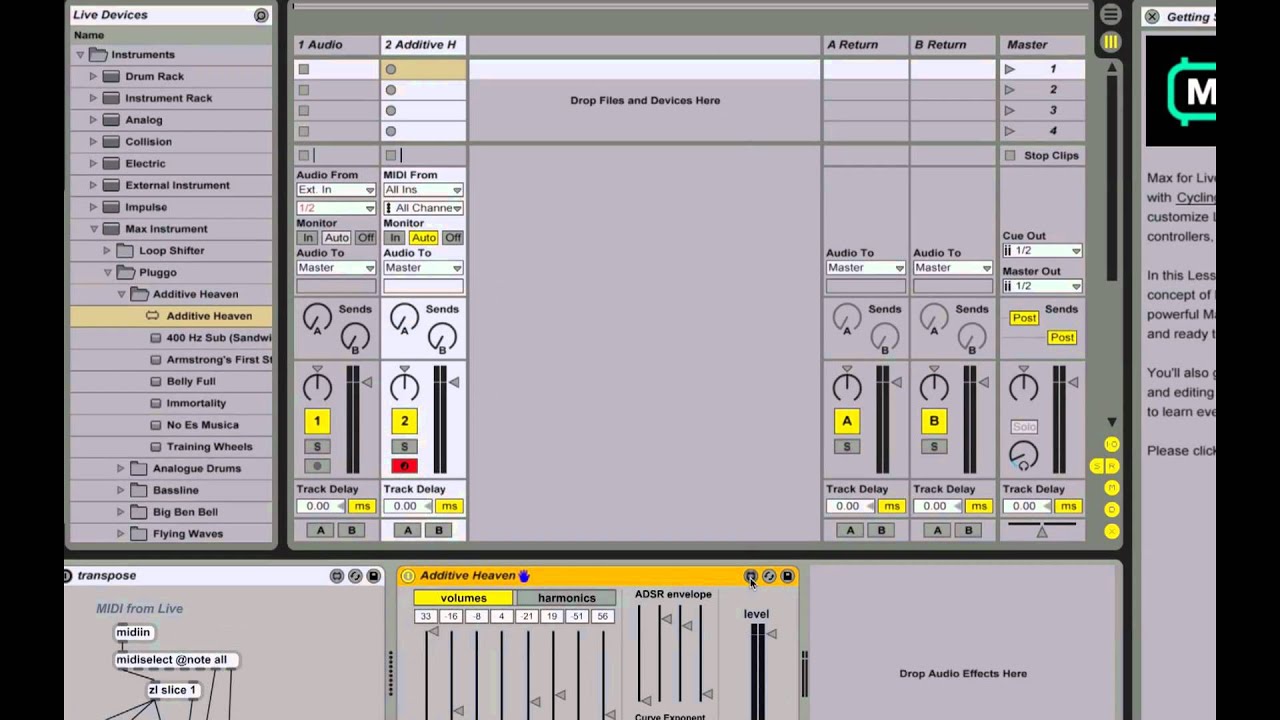 Intro to Max for Live Ableton Tutorial Video YouTube