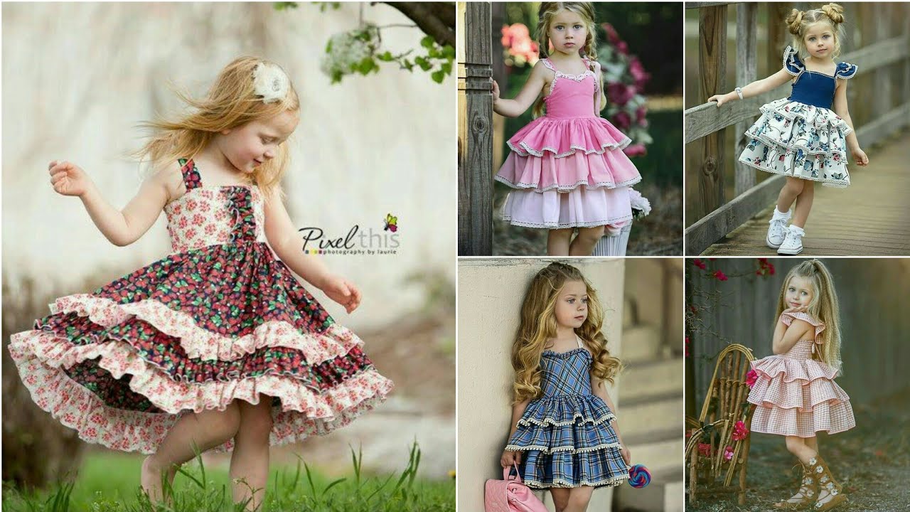 Latest baby cotton Ruffle frock designsFrill pattern cotton frock for  baby girlCaF  YouTube