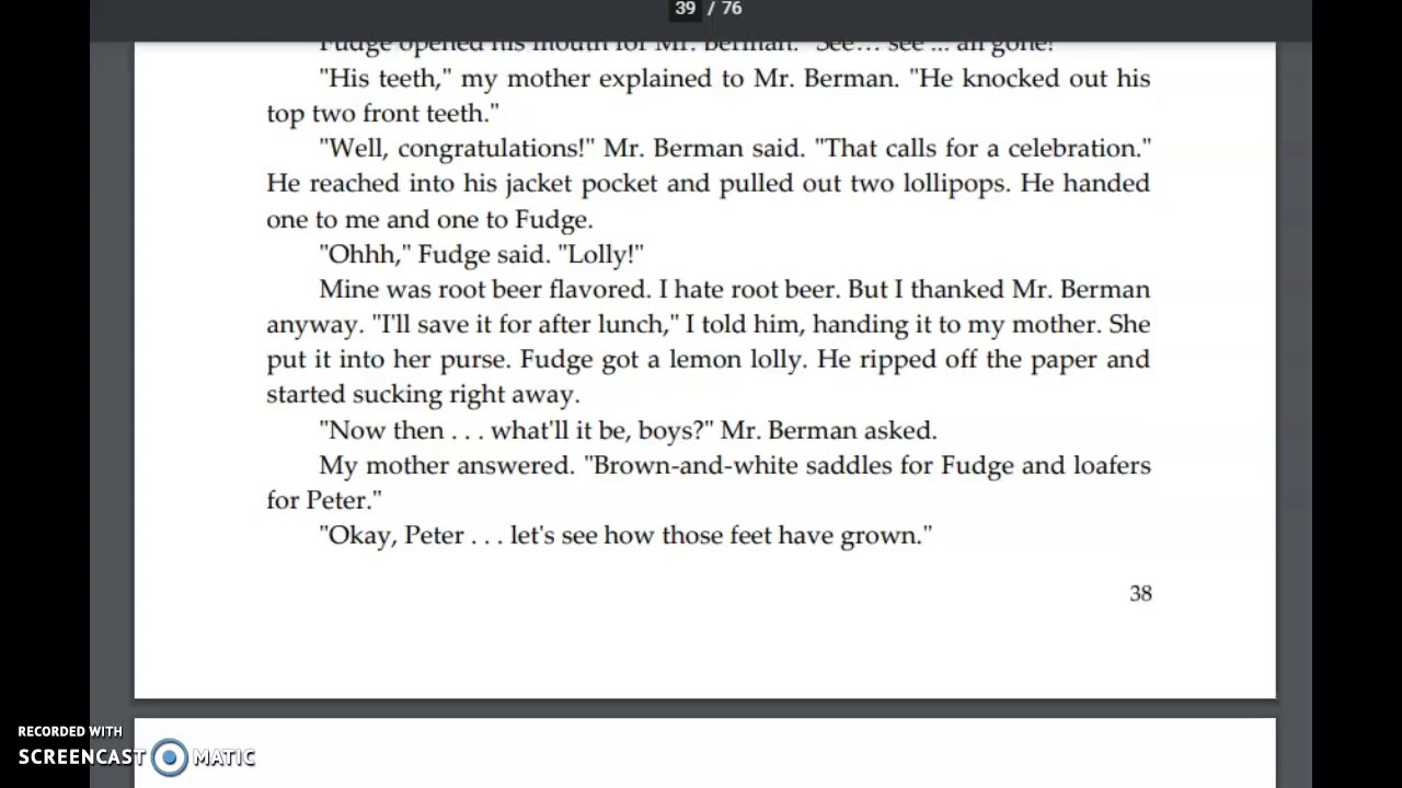 Tales Of A Fourth Grade Nothing Ch 6 Part 1 YouTube